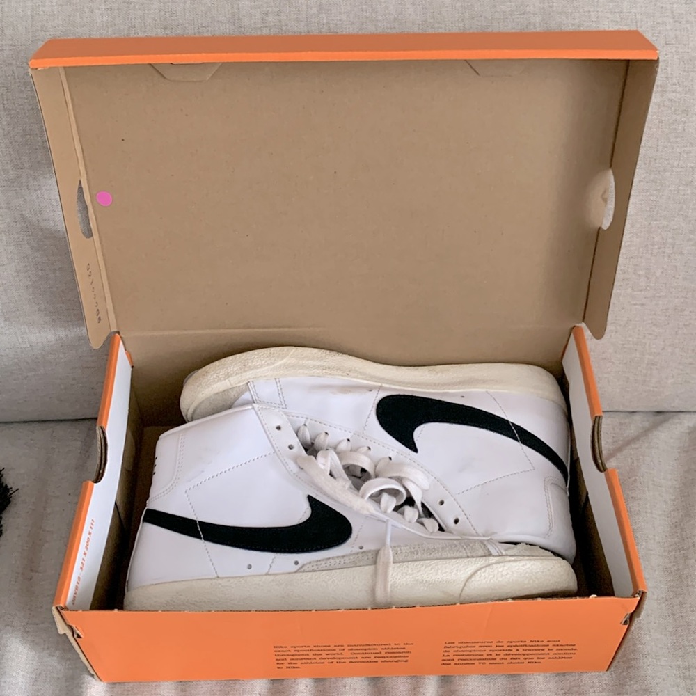 Nike Blazer Mid ‘77 Vintage White Black Suede BQ6806-100 Retro Men’s